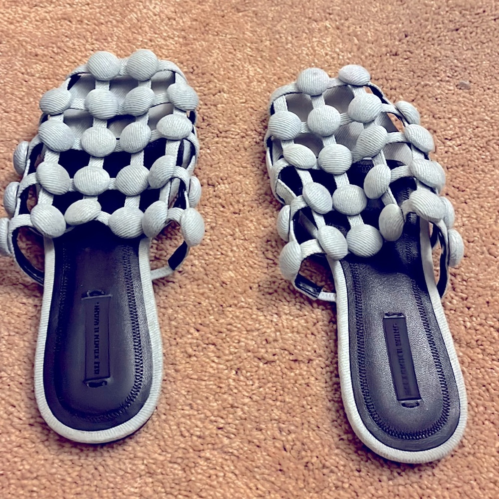 Rare Alexander Wang light blue slides